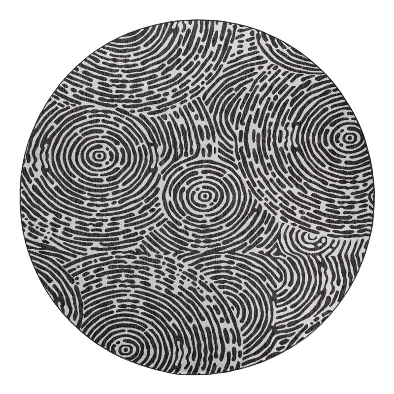Geometric Indoor / Outdoor Rug, Round 10'