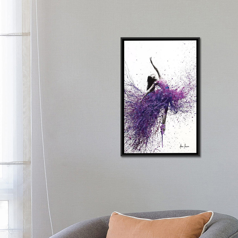 «A Vineyard Weekend», reproduction d'impression sur toile, H 26 po x l 18 po x P 1,5 po, Toile avec cadre noir, Pas de tapis