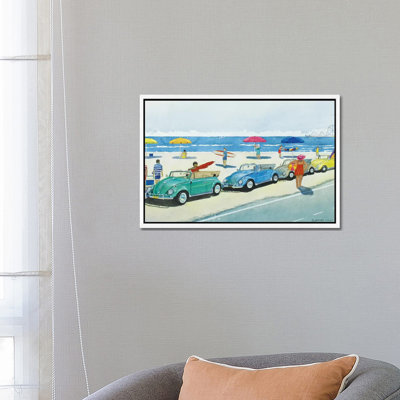 Retro Beetle Beach 1 Piece Painting on Canvas