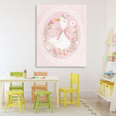 Toile d'oie rose printanière rose, design par Penny Aguilera