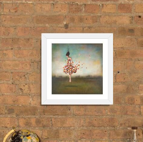 «Boundlessness in Bloom», reproduction, H 16 po x l 16 po x p 1 po, Cadre blanc
