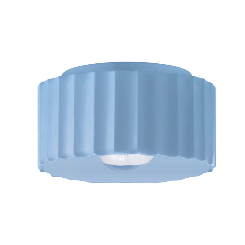 Plafonnier encastré 1 lumière Colgate, Bleu ciel, H 6,5 po x l 10 po x P 10 po