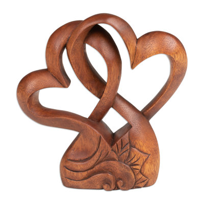 Alcott Hill® Handmade Beloved Heart Wood Sculpture