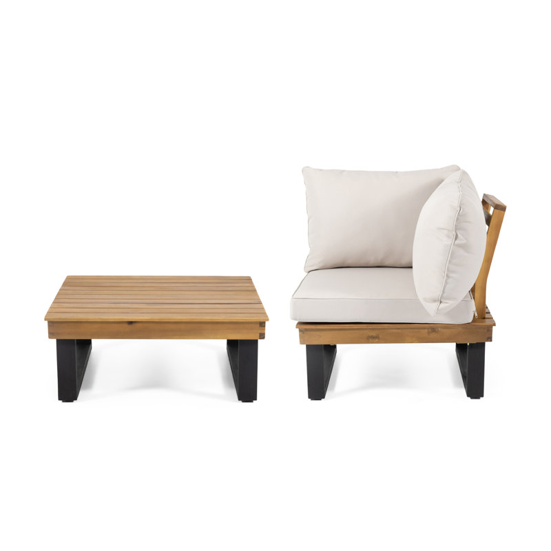 Ensemble de chaise de coin et de table basse pour le salon