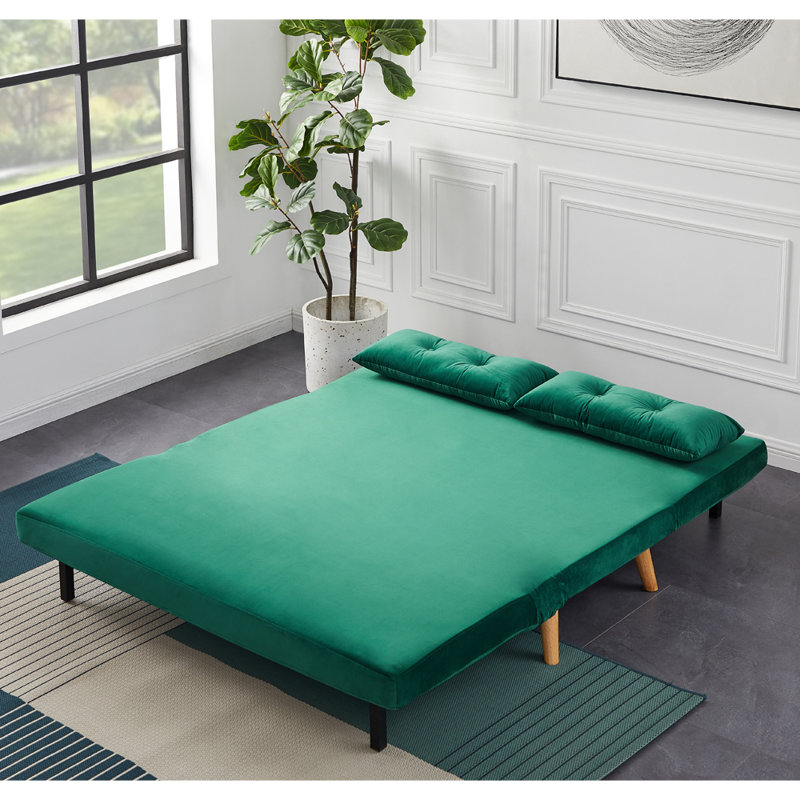 Wallen 2 Seater Velvet Sleeper, Green