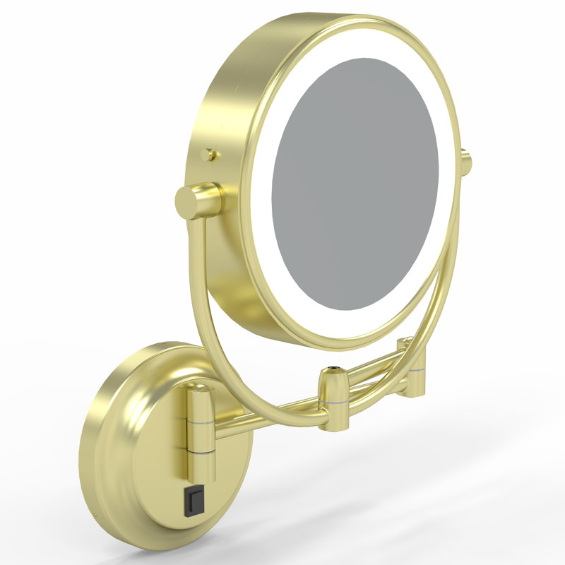 Kimball Young Metal Concave Wall Mirror, Brushed Brass