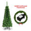 Arbre de Noël élancé vert avec lumières DEL
