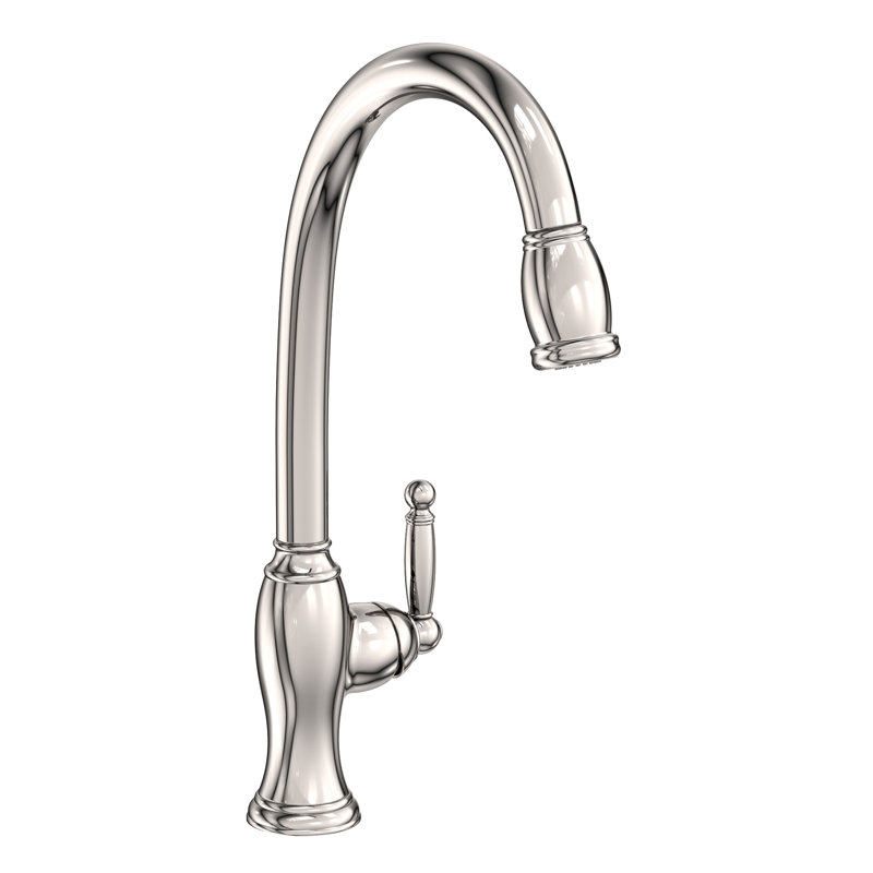 Nadya Single Handle Pull Down Kitchen Faucet, Polished Nickel