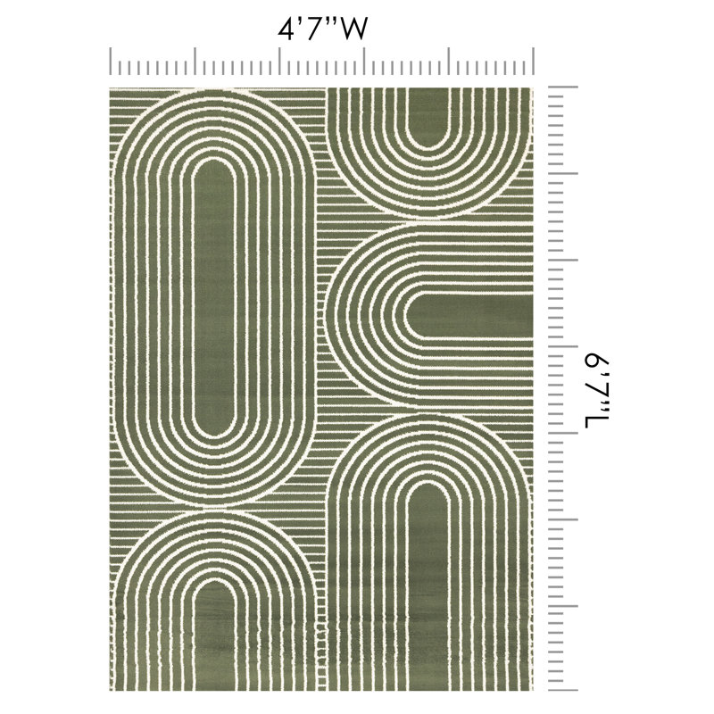 Tapis crème Fresno, Rectangle 4 pi 7 po x 6 pi 7 po