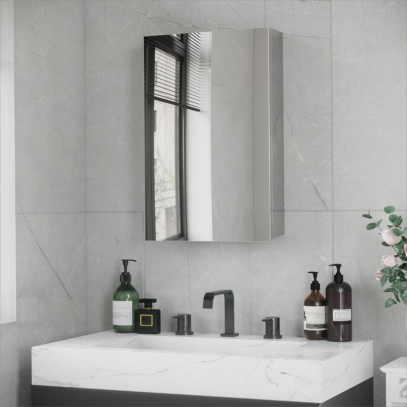 Armoire de rangement de salle de bain murale, armoire à pharmacie, armoire de salle de bain moderne avec miroir