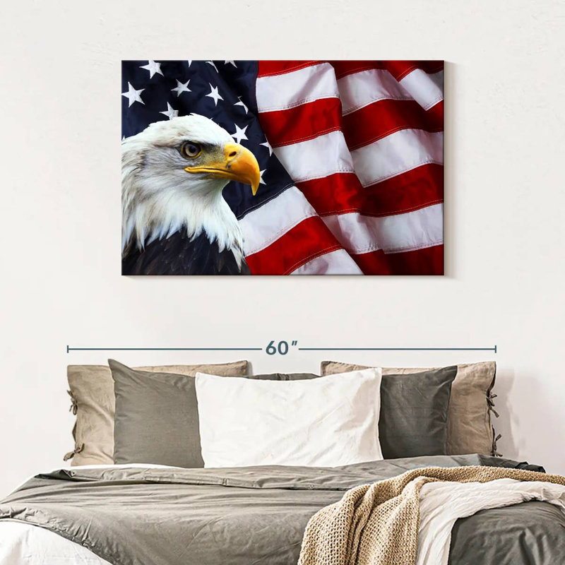 American National Bald Eagle, 30" H x 45" W