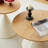 ROUND COFFEE TABLE WHITE+WOOD