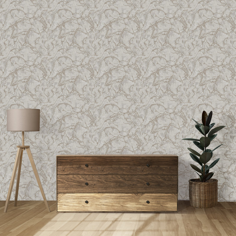 Papier peint texturé marbré Modern Modern, Brun
