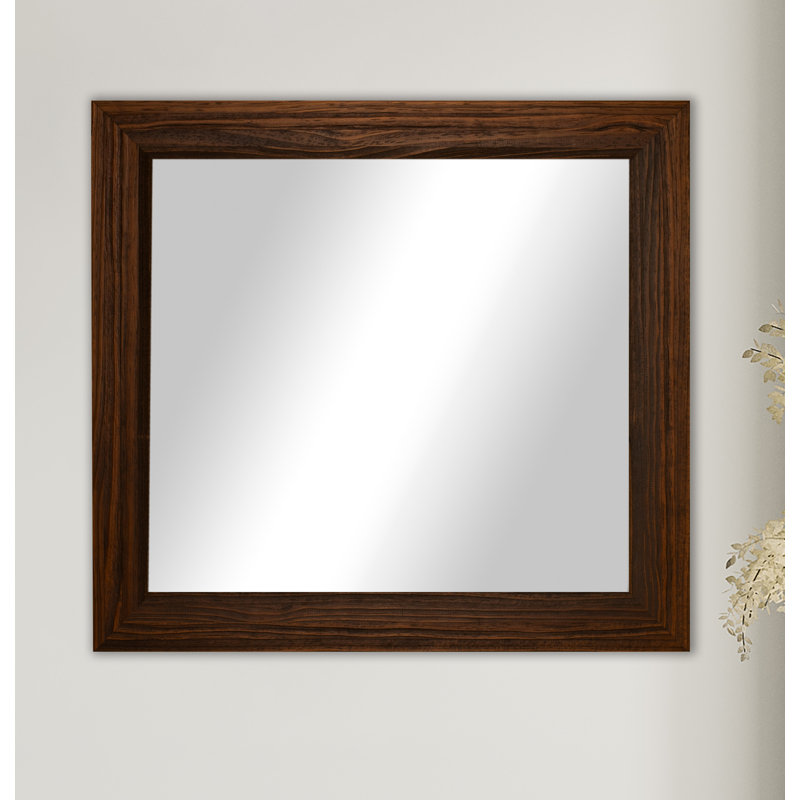 Miroir d'appoint Ommo, 39,75 po x 39,75 po, Moka