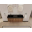 Meuble-lavabo mural 60 po avec lavabo, lavabo à double rebord épais en résine-1503437