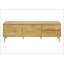 Meuble télé, console de 72 po, meuble multimédia, tiroirs de rangement, armoire de rangement, stratifié noyer, style Mid-Century