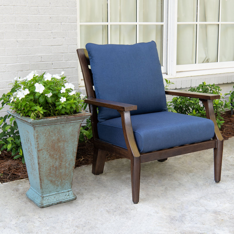 Sunbrella® Premium Outdoor Deep Seating Cushion, Cast Lagoon Sunbrella® Plainweave