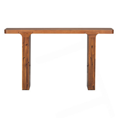 60-Inch Farmhouse Entryway Table With Acacia Veneer