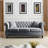 Three-Seater Sofa With Rolled Arms And Nailhead Trim, Ideal For Living Room, Bedroom, Office And Apartment, Comes With Two Pillows-1617163910-1617163919