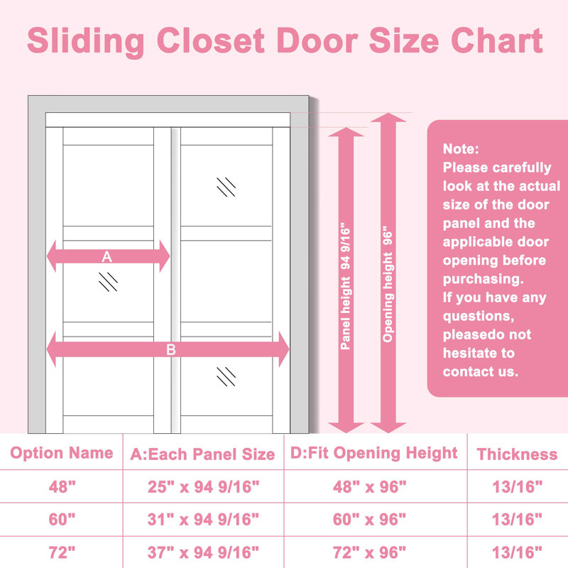 96 in. Primed Paneled Pantry Closet Sliding Doors With Hardware & Handles, 60" x 96" 