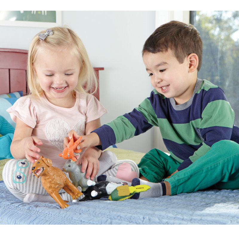 Jumbo Domestic Pets Set with 6 Colorful Animals