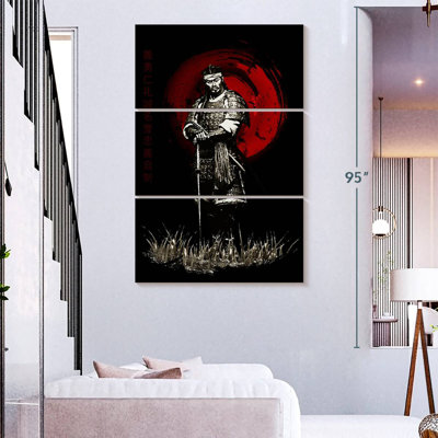 Samurai Sepia Standing Posing Warrior