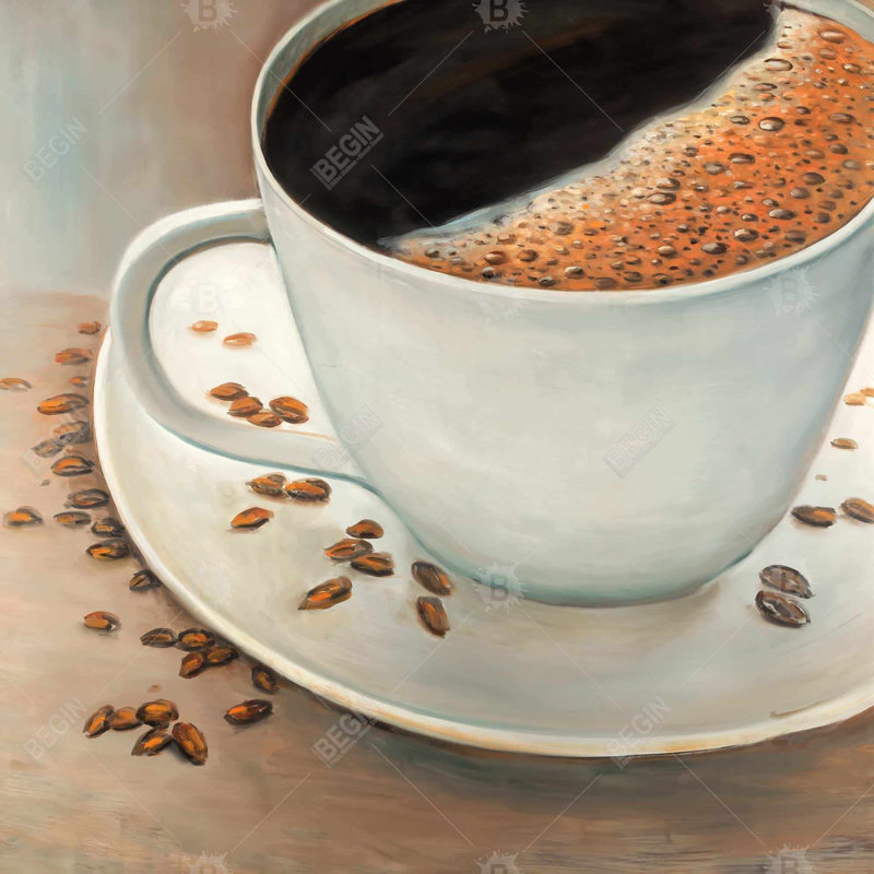 Black coffee - 18"x18" Throw pillow - Poly twill - Print on demand, Polyester