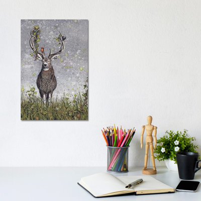 Stag by Maggie Vandewalle - Wrapped Canvas Print
