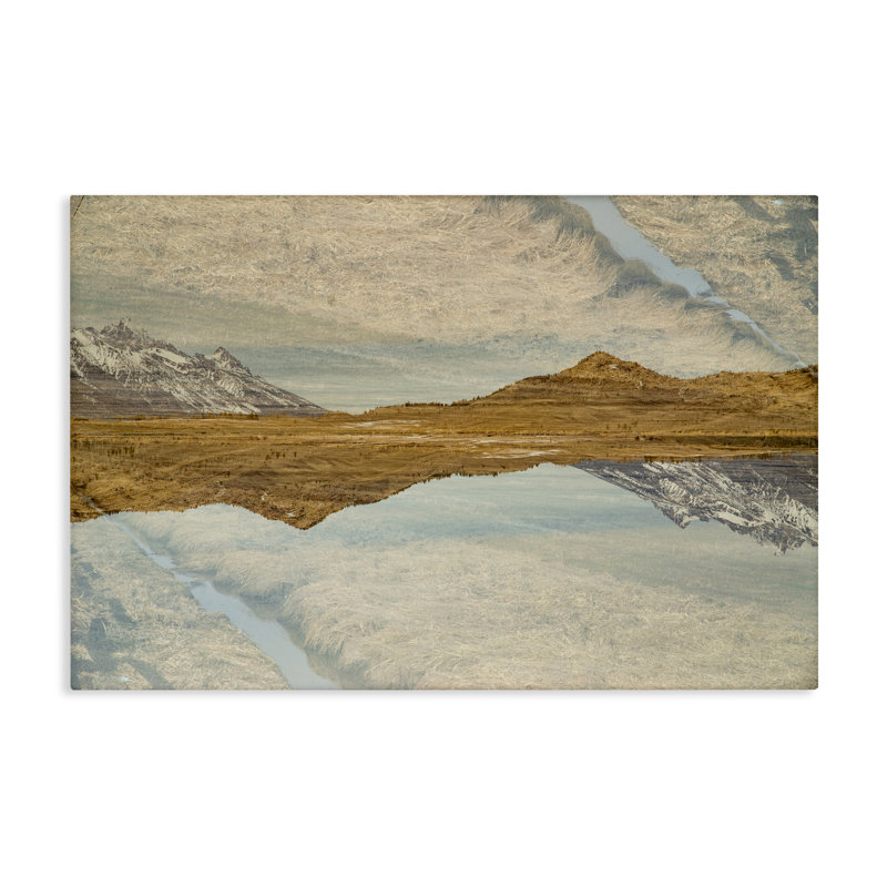 Toile de paysage Reflecting Prairie, design par Robin Vandenabeele, H 16 po x l 24 po