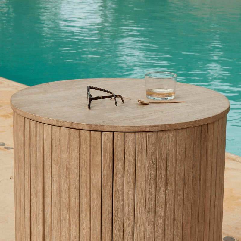 Akira Chunky Wood Table/Parasol Base
