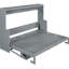 Grand lit gris avec charnières de bureau hydrauliques, peu encombrant, construction, fonction de rangement pour matelas, système de pliage de sélection de 10 pouces, petites maisons, structure de 600 lb, fonction, convenable-129632292-129632295