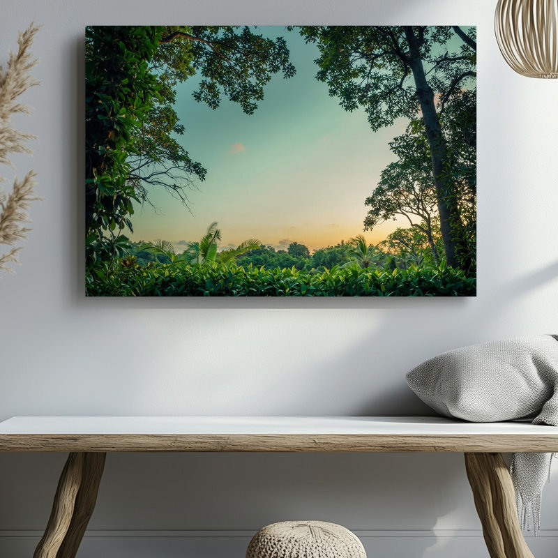 Reproduction d'art sur toile, "Jungle" encadrée par Lush Green Foliage, H 20 po x l 30 po