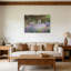 Jardin d'iris de Monet, art mural en bois à l'arrière, 36 x 24