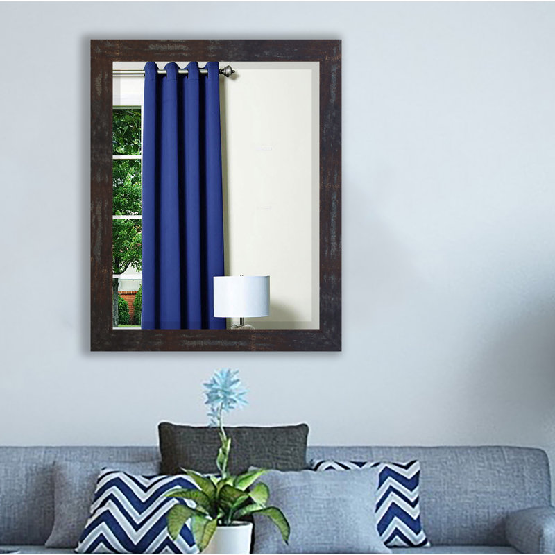 Lofgren Wood Flat Mirror, 33" H x 27" W, Brass