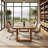 63" Solid Wood Home Office Desk, Live Edge Desk-2126161934