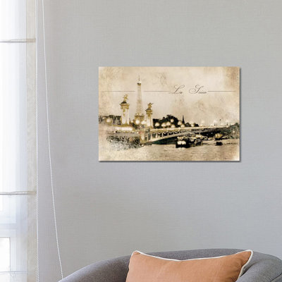 Le Pont Alexandre by Marie Elaine Cusson - Wrapped Canvas Print