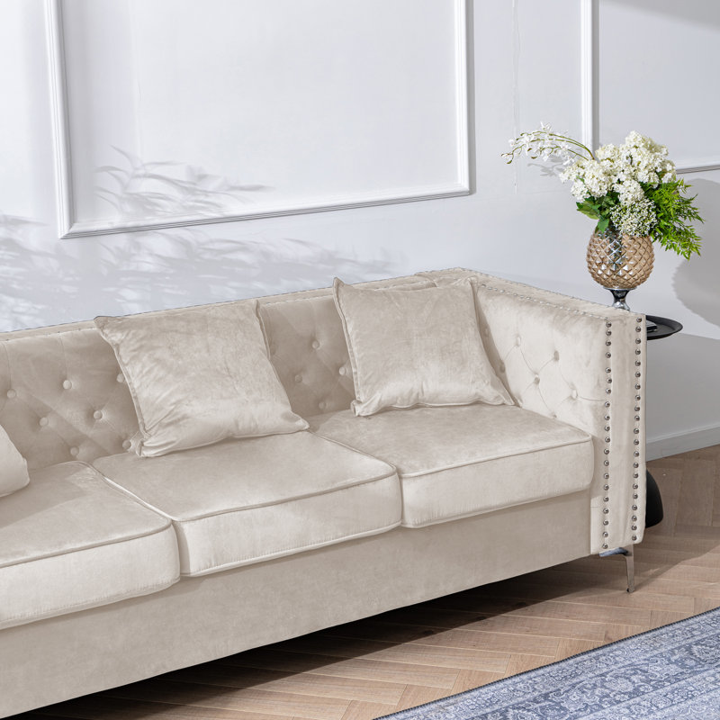 Canapé de salon 84,65 po, Beige