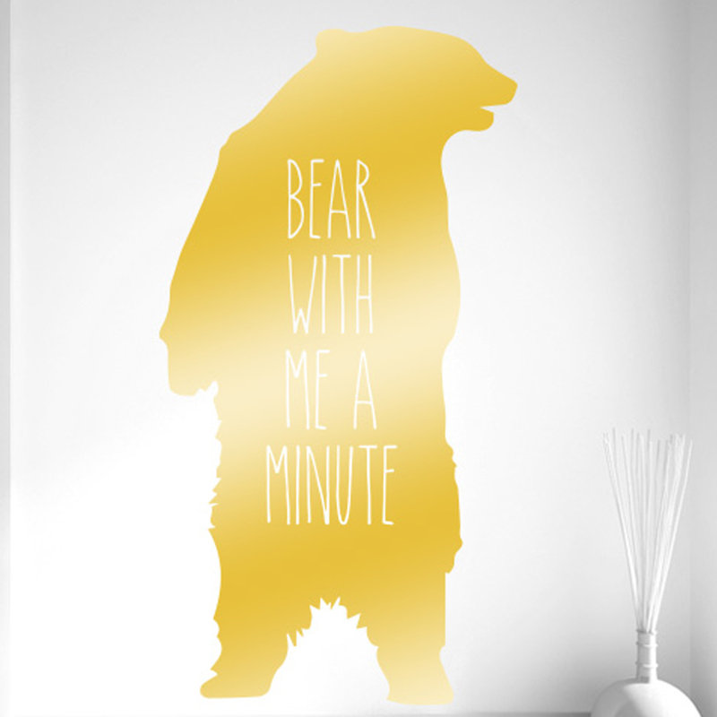 Animals Wall Decal, Shiny Gold