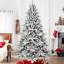 Flocked Christmas Tree With Metal Stand-69195424