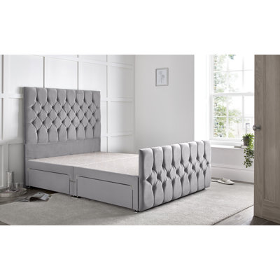 Fleisher Divan Bed with 54" Floorstanding Headboard