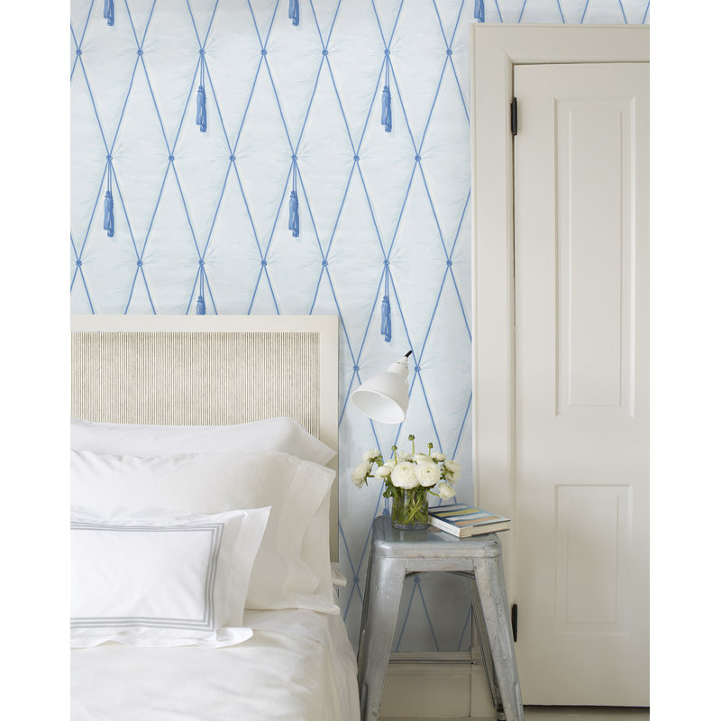 Drapery Wallpaper, Blue