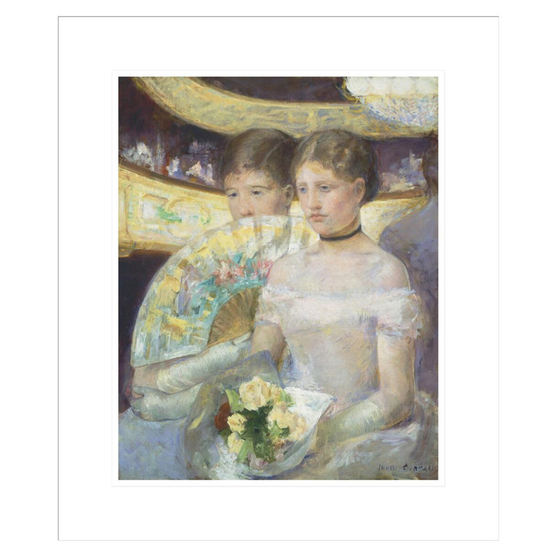 «The Loge» par Mary Cassatt - estampe numérique encadrée, H 20,86 po x l 17,75 po