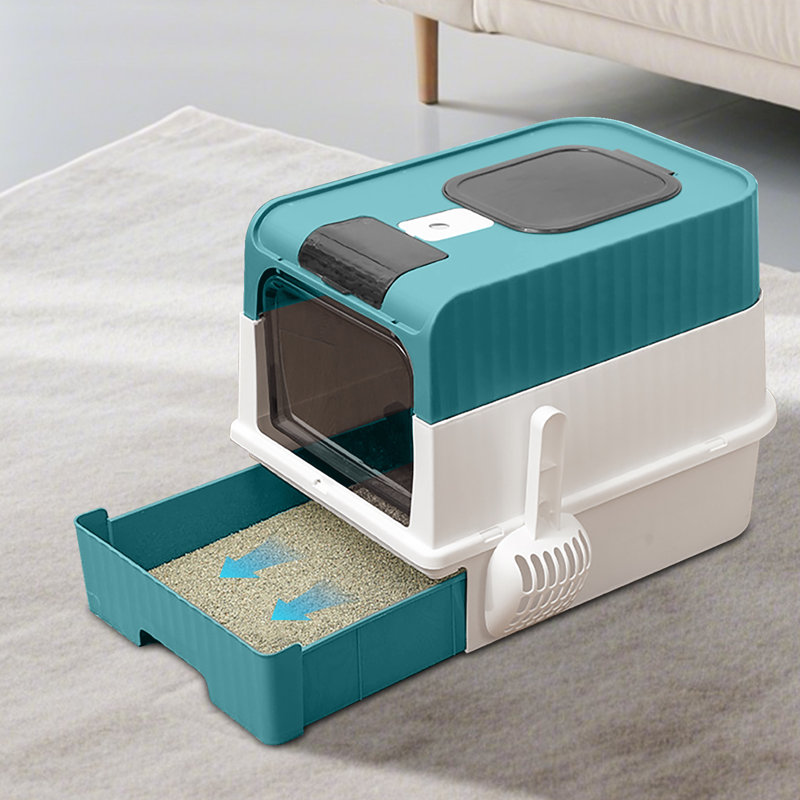 Bac à litière pour chat Magic Cube Smart Auto, Bleu