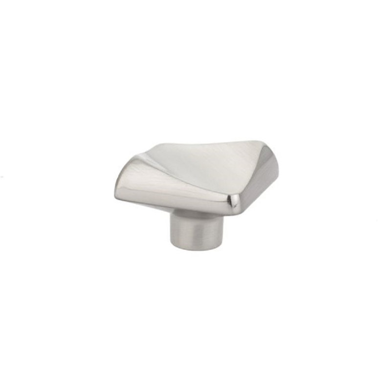 Poignée carrée surdimensionnée Bezier, H 1,375 po x l 1,375 po x P 1 po, Nickel poli