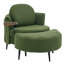 Fauteuil rembourré simple avec repose-pieds mobile-2106957799
