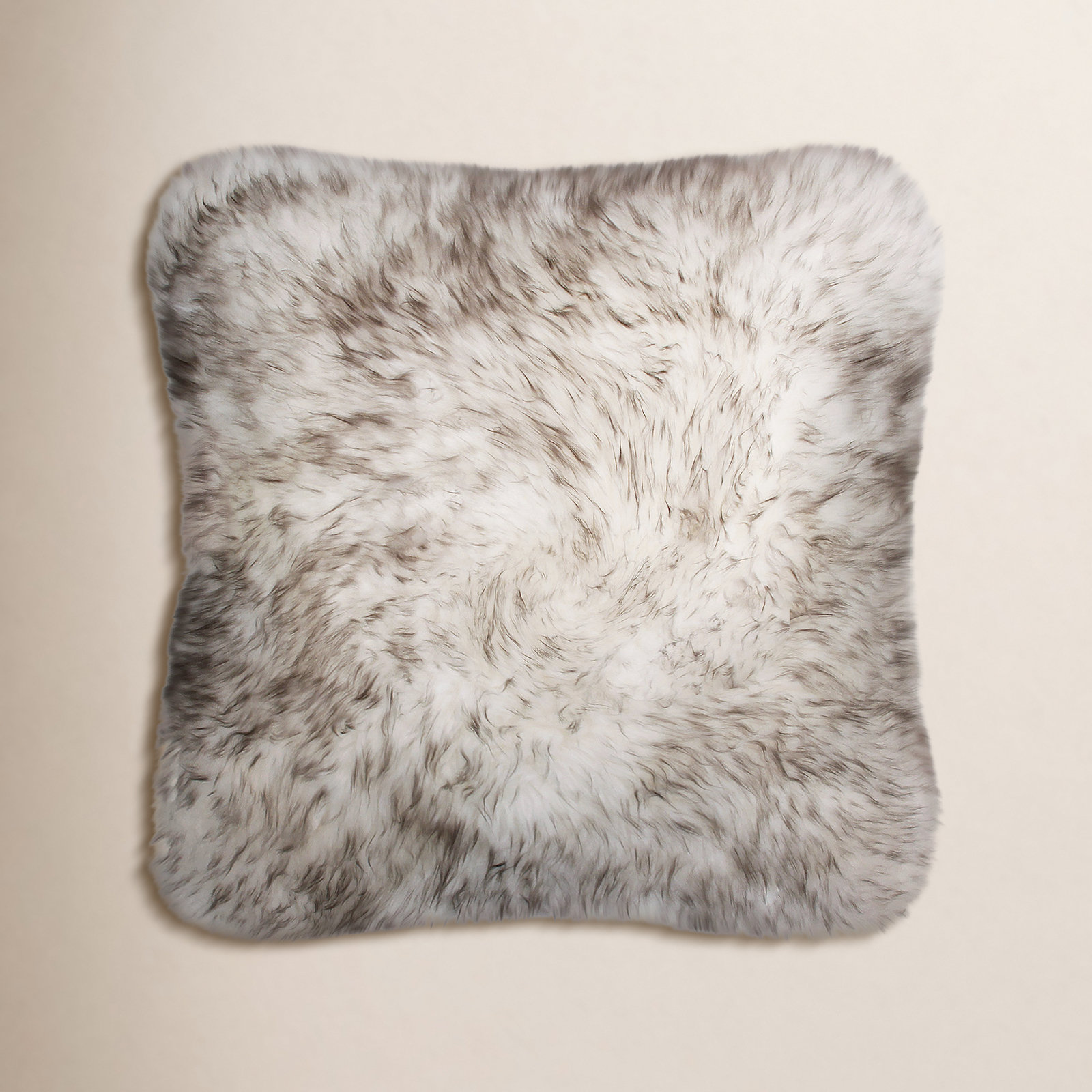 Fieldman Leather Throw Pillow, Wolf Brown Tip, 18" x 18"