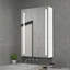 30X20 Inch LED Bathroom Medicine Cabinet Surface Mounted Cabinets With Lighted Mirror  White Left Open