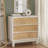Fayola Rustic Farmhouse Three Drawer Dresser, Mid Century 3 Drawer Nightstand-2141808172