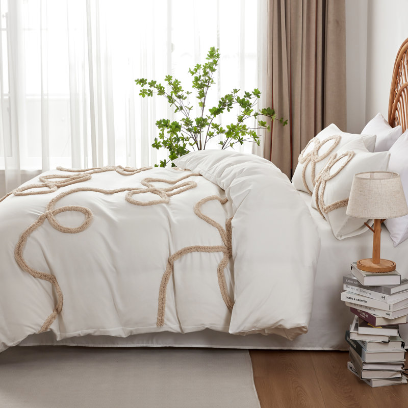 Microfiber Duvet Cover Set, King, White