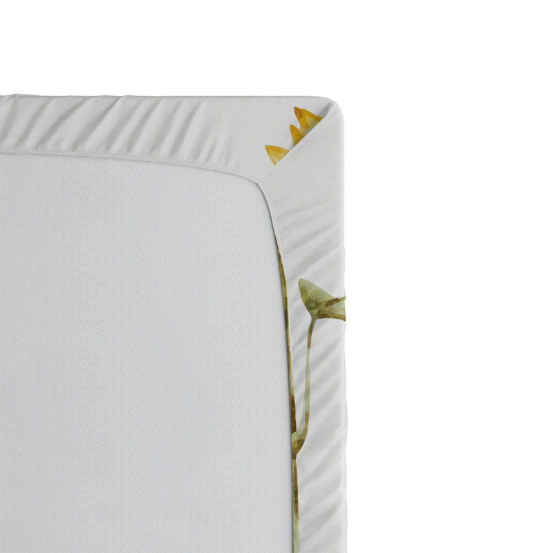 Ensemble de 2 draps-housse tournesol Ambesonne Art minimaliste jaune vert, Drap-housse grand